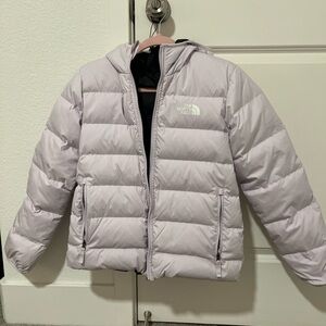 Girls TheNorthFace reversible puffer jacket